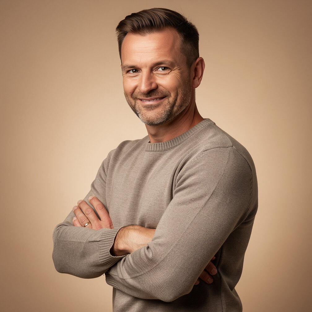 Portrait of a male public speaking instructor